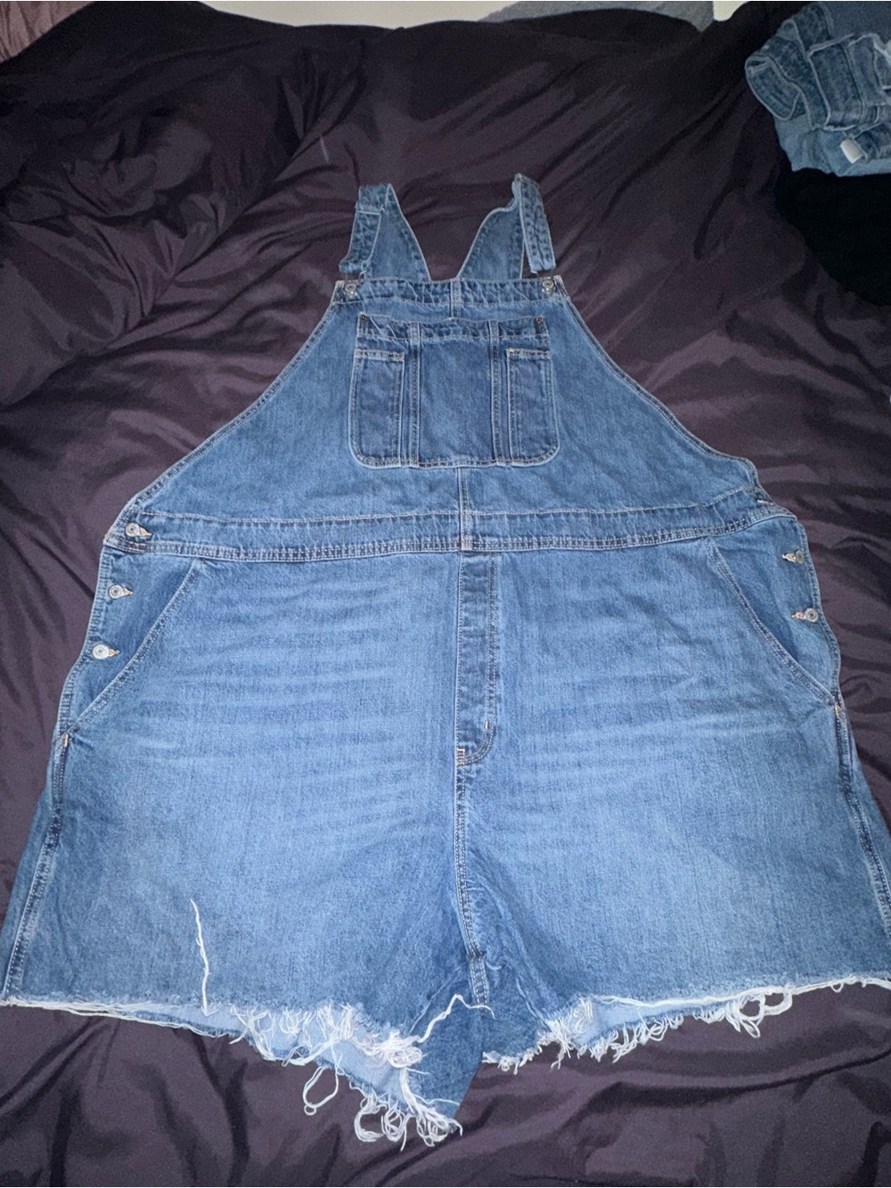 Old Navy Blue Denim Short Overalls